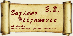Božidar Miljanović vizit kartica
